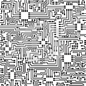 Seamless hi-tech electronic vector pattern photo