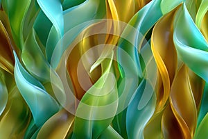 Seamless High-Resolution Pattern Inspired by Flowing Underwater Kelp Forests photo