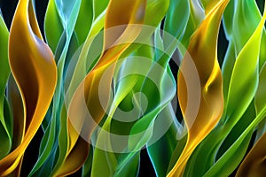 Seamless High-Resolution Pattern Inspired by Flowing Underwater Kelp Forests photo