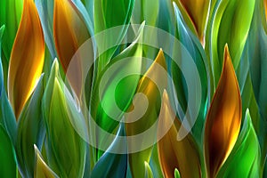 Seamless High-Resolution Pattern Inspired by Flowing Underwater Kelp Forests photo