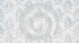 Elegant White Damask Pattern Texture