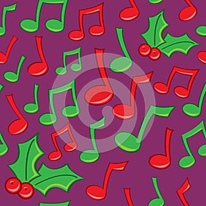 Seamless Holiday Music Pattern