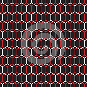 Seamless honeycomb layer vector pattern. Abstract geometric background.