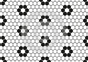 Seamless honeycomb pattern. Vector background hexagonal grid