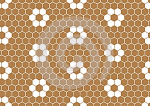 Seamless honeycomb pattern. Vector background hexagonal grid