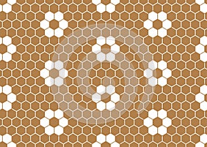 Seamless honeycomb pattern. Vector background hexagonal grid
