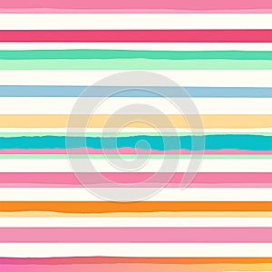 Seamless horizontal stripes pattern. Colorful background. Vector illustration. Generative AI