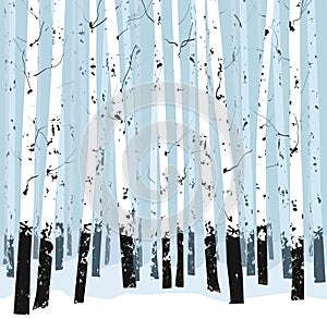 Seamless horizontal vector background with trees