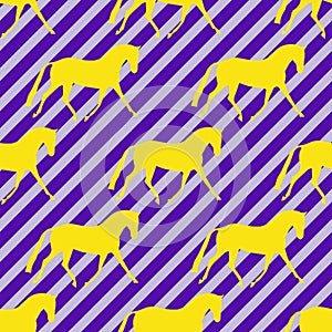 Seamless horse pattern.