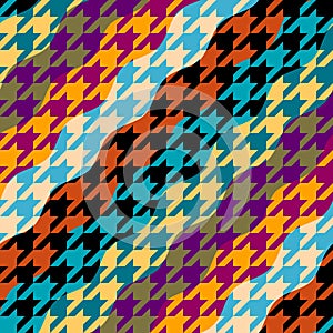 Seamless Hounds-tooth pattern Vector Illustration.