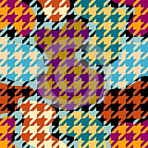 Seamless Hounds-tooth pattern Vector Illustration.