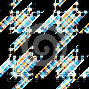 Seamless Hounds-tooth pattern Vector Illustration.