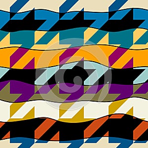 Seamless Hounds-tooth pattern Vector Illustration.