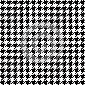 Seamless houndstooth black and white pattern background image