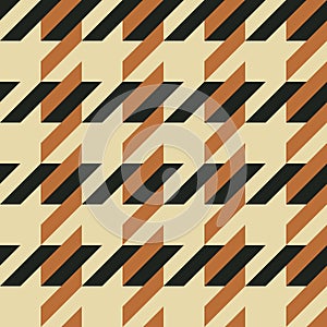 Seamless houndstooth texture. Brown checkered pattern