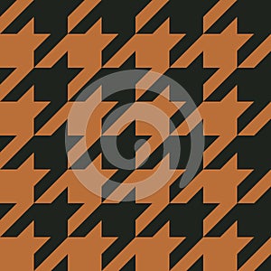 Seamless houndstooth texture. Brown checkered pattern