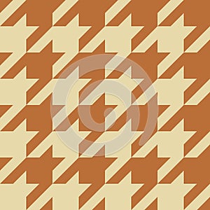 Seamless houndstooth texture. Brown checkered pattern