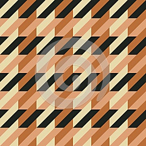 Seamless houndstooth texture. Brown checkered pattern