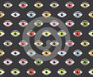 Seamless Human Eyes Pattern