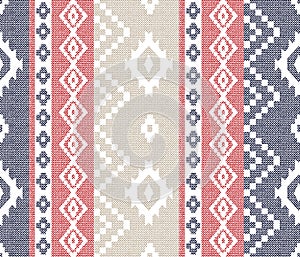 Seamless Ikat ethnic pattern on textrues