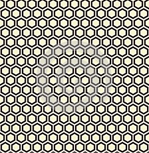 Seamless illustration of black honeycomb, seamless pattern