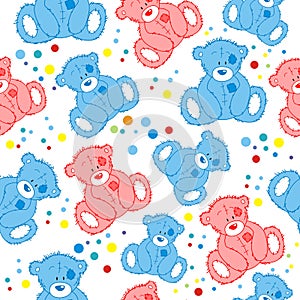 Seamless Illustration Featuring teddy Bears