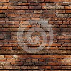 A Square Rustic Brick Wall Pattern Tile