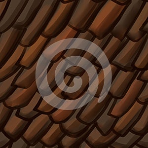 Seamless illustration of wood roof tile texture