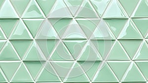 Mint Green Triangular Tiles Pattern Background.