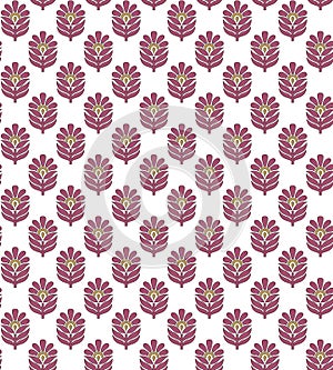 Seamless Indian mughal flower motif background