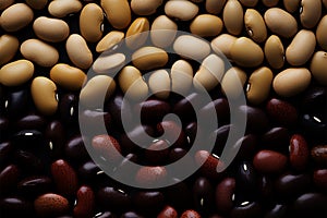 Seamless interconnection of large bean varieties in a visually balanced pattern