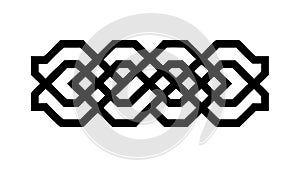 Seamless Interlocking Chain Pattern Vector, vector design Generative AI