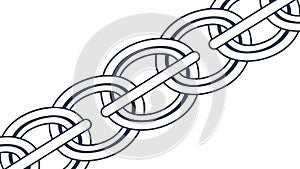 Seamless Interlocking Chain Pattern Vector Design, vector design Generative AI