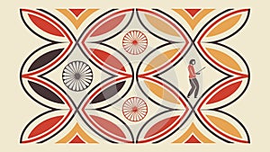 Seamless Interlocking Geometric and Abstract Pattern, vector design Generative AI