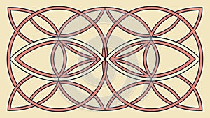 Seamless Interlocking Oval Geometric Pattern, vector design Generative AI