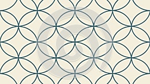 Seamless Interlocking Rings Pattern Background, vector design Generative AI