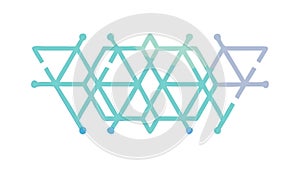 Seamless interlocking triangles geometric pattern, vector design Generative AI