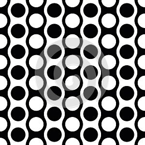 Seamless Intersecting Geometric Circle Pattern Background