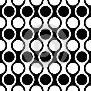 Seamless Intersecting Geometric Circle Pattern Background