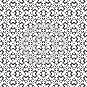 Seamless intersecting geometric overlapping ellipse circle pattern background.