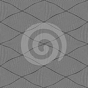 Seamless interweaving lines pattern.