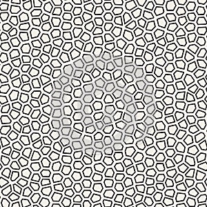 Seamless irregular lines vector mosaic pattern. Abstract chaotic tessellation texture