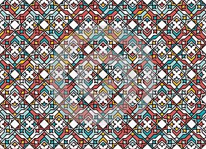 Seamless Islamic patterns in color. Islamic ornamental colorful detail of mosaic.Islamic pattern. arabic, east ornament