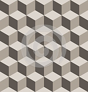 Seamless isometric cube pattern