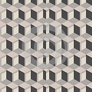 Seamless isometric cube pattern with subtle shading