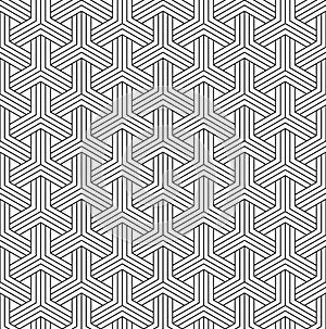 Seamless japanese pattern shoji kumiko in black and white