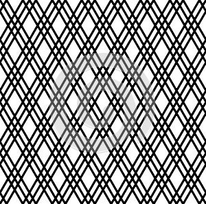 Seamless japanese pattern shoji kumiko in black and white color