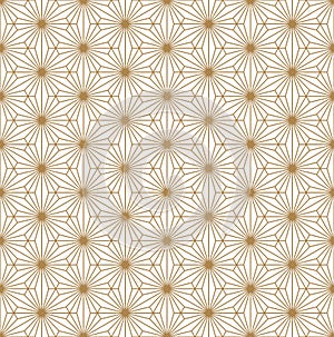 Seamless japanese pattern shoji kumiko in golden