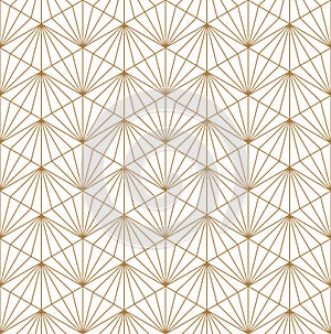 Seamless japanese pattern shoji kumiko in golden