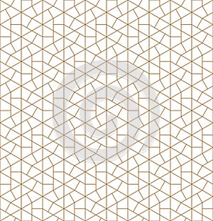 Seamless japanese pattern shoji kumiko in golden